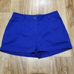 Forever 21 Contemporary Royal Blue Cuffed Shorts S NEW Coastal Preppy 3" Inseam